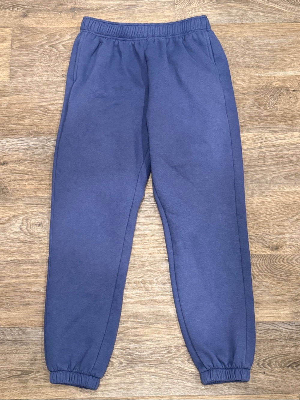 Women's Navy Blue Elastic-Waist Jogger Sweatpants